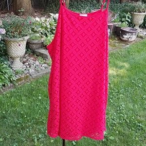 Charming Charlie Red Lace Dress